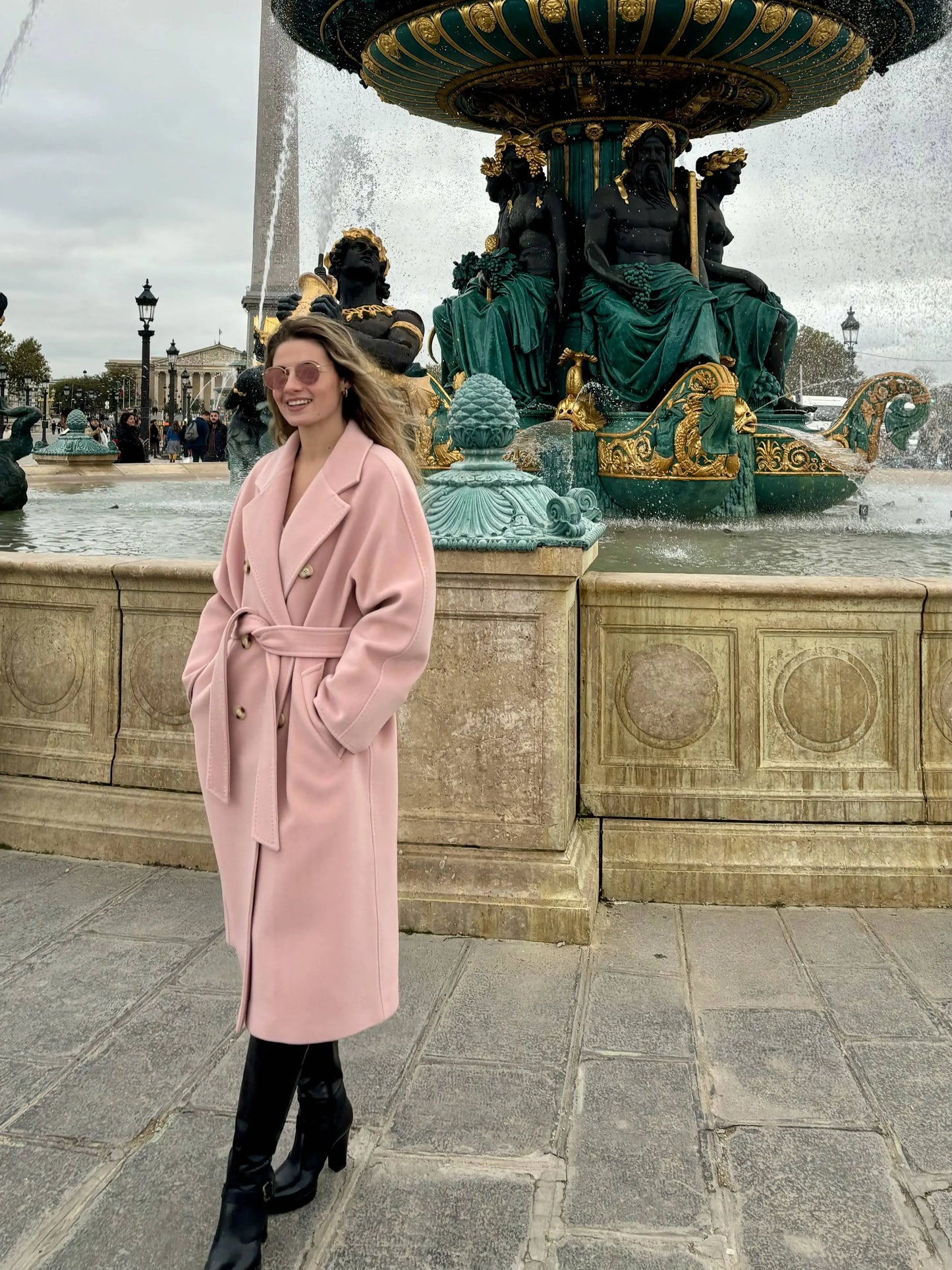 Manteau long en laine et cachemire Patena Paris