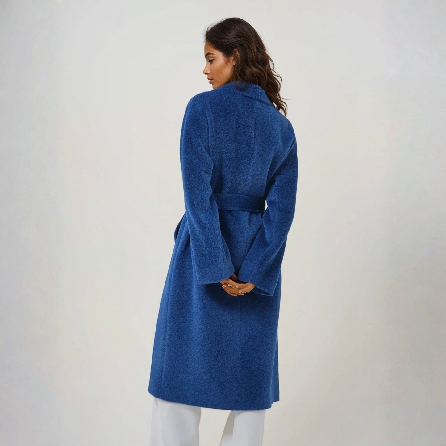 Long alpaca wool coat