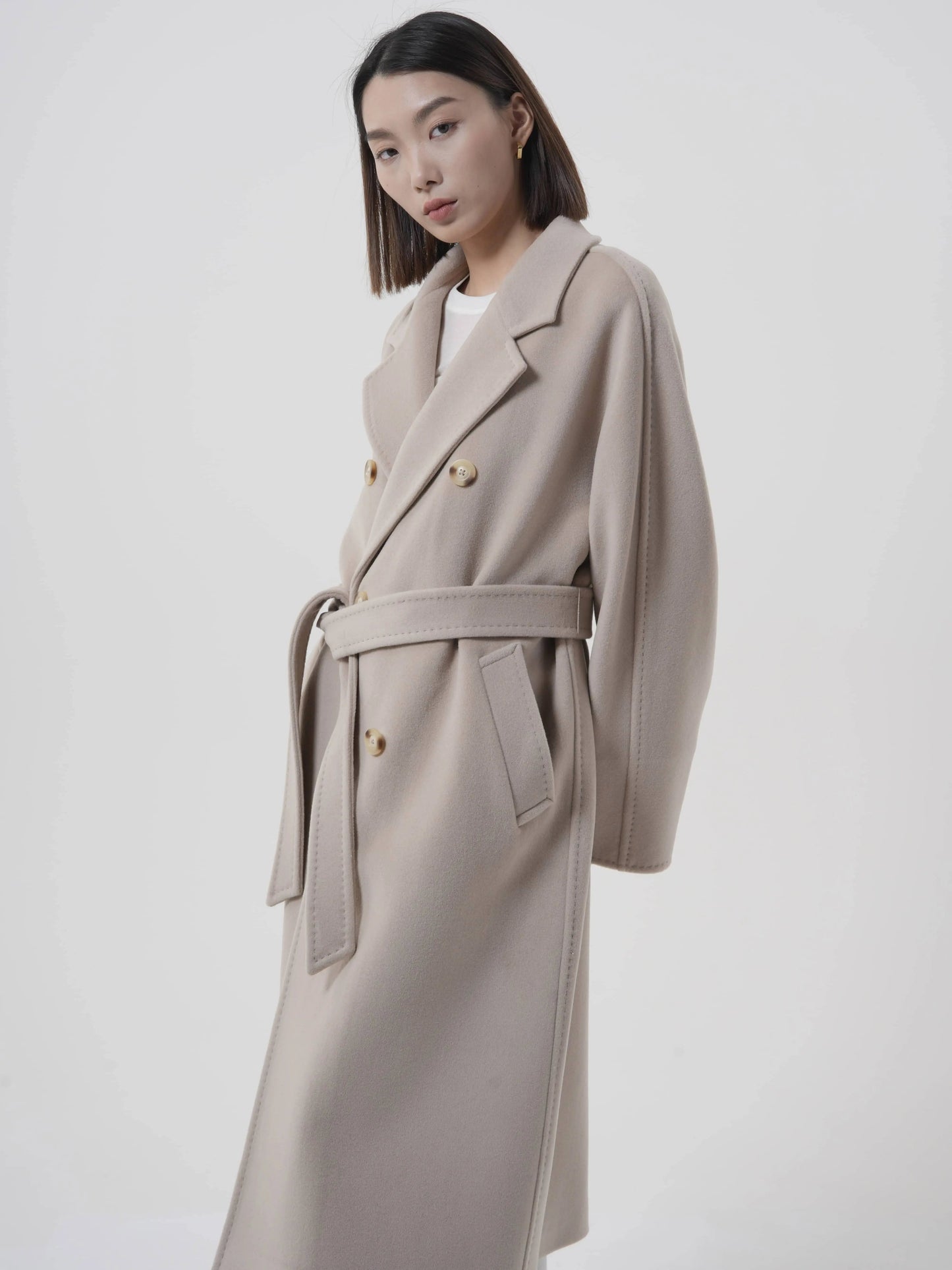 Manteau long en laine et cachemire Patena Paris alternative Max Mara