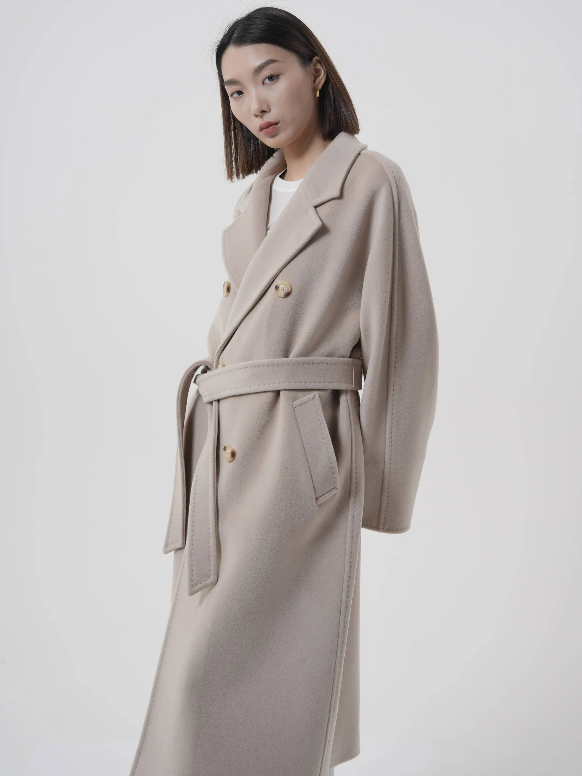 Manteau long en laine et cachemire Patena Paris alternative Max Mara