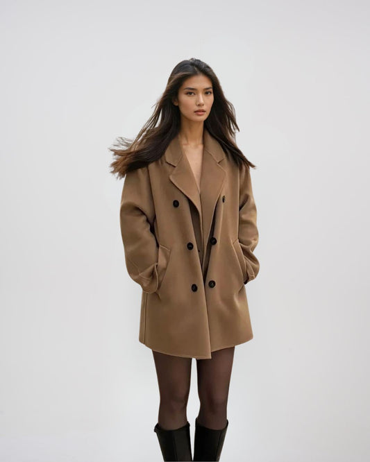 Manteau court 100% cachemire