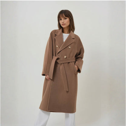 Manteau long laine et cachemire pour femme