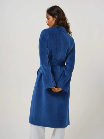 Manteau long en laine d'alpaga