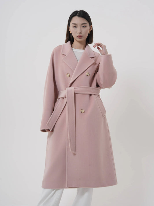 Manteau long en laine et cachemire Patena Paris