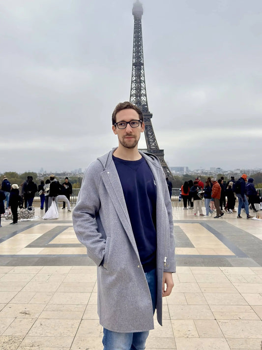 Manteau à capuche laine, cachemire et soie Patena Paris