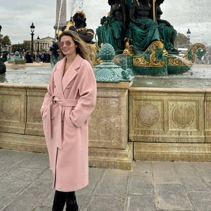 Long wool and cashmere coat