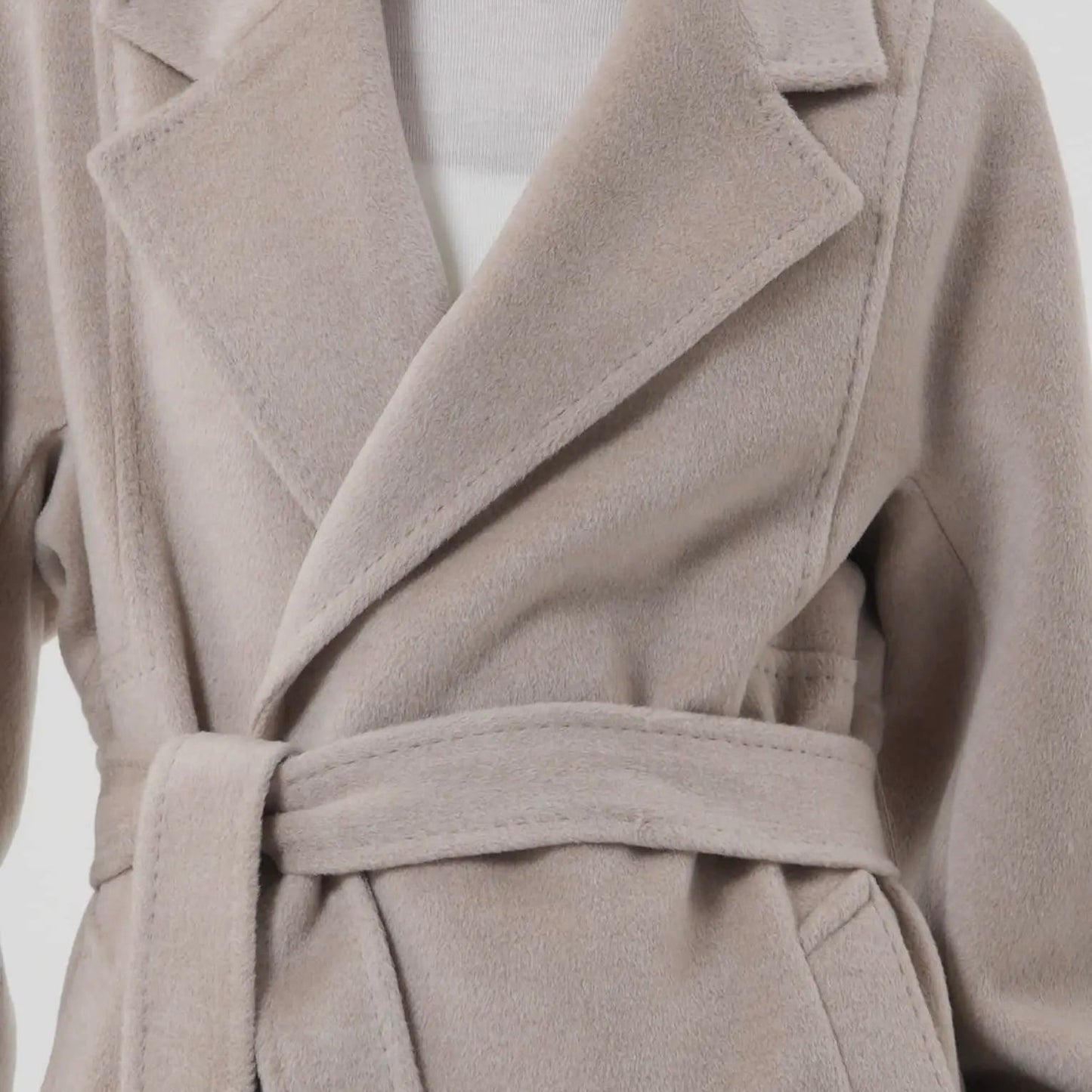 Manteau long femme en laine mérinos