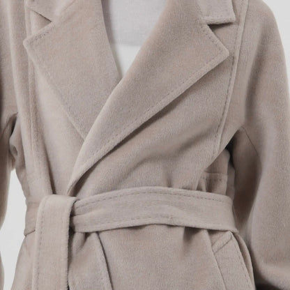 Manteau long femme en laine mérinos