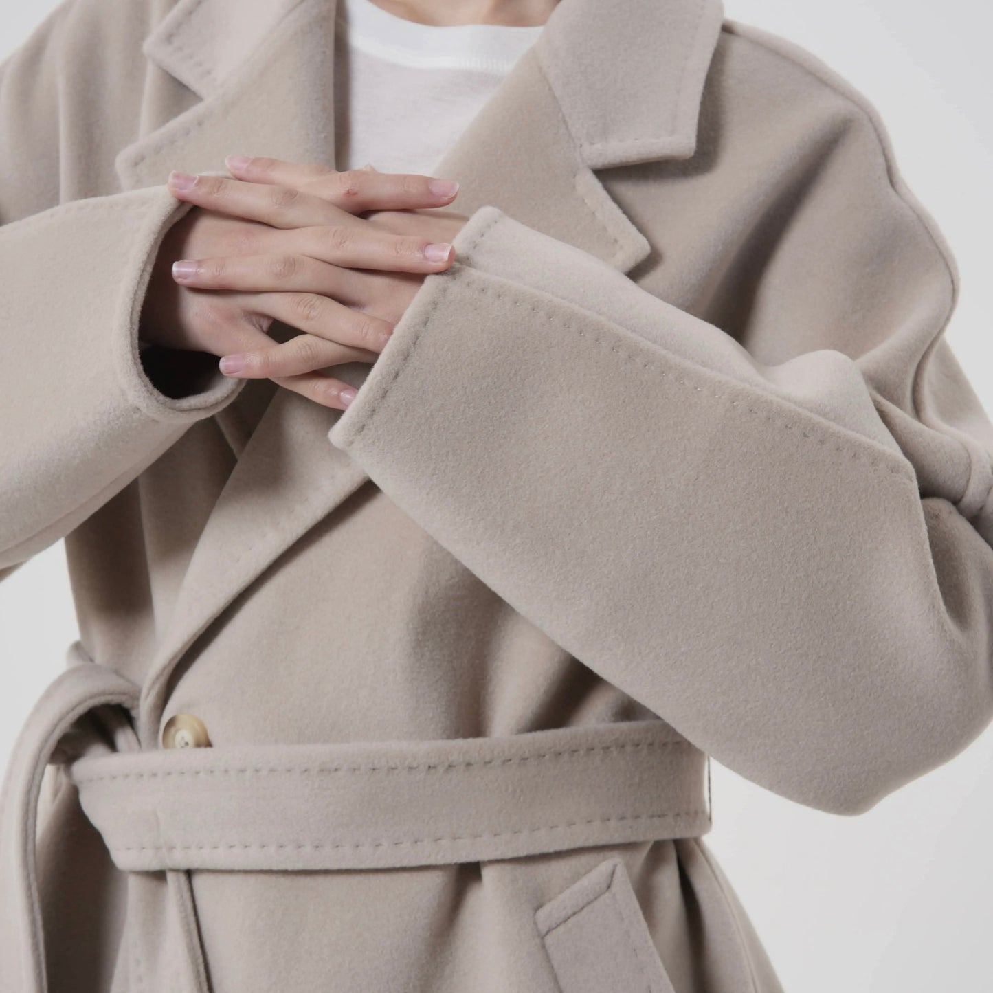 Manteau long laine et cachemire pour femme