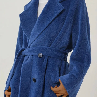 Manteau long en alpaga pour femme