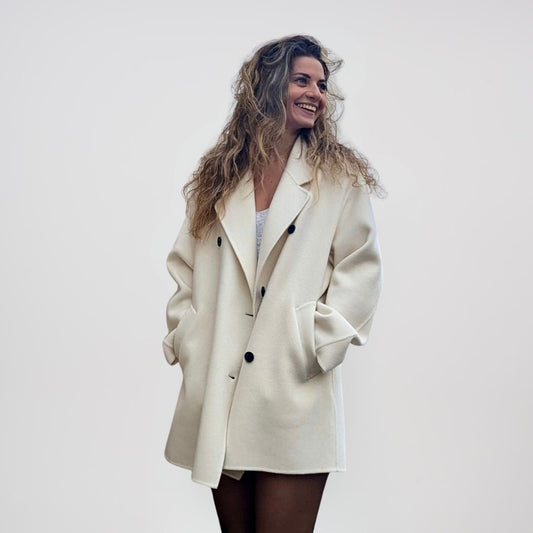 Manteau de luxe court cachemire pour femme