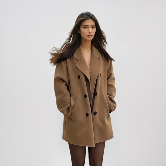 Manteau de luxe court cachemire pour femme