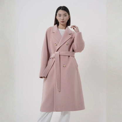 Long wool and cashmere coat