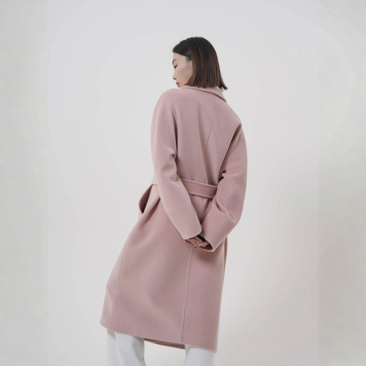 Long wool and cashmere coat