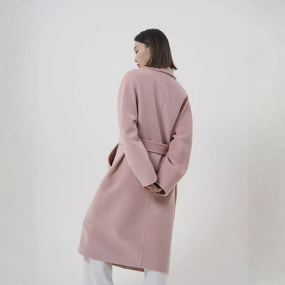 Long wool and cashmere coat