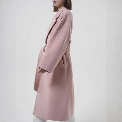 Long wool and cashmere coat